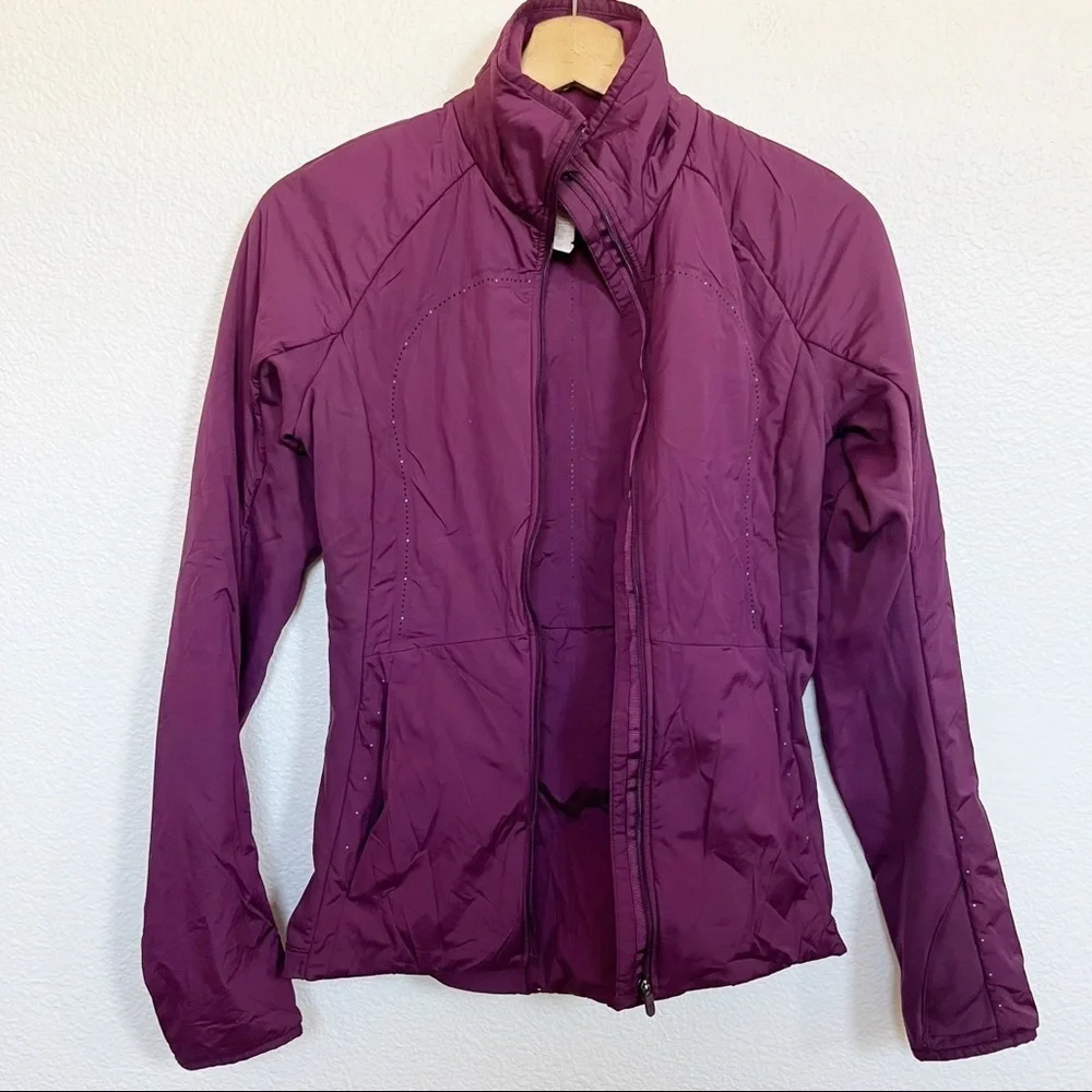 Lululemon- Run For Cold Jacket In Plum Size 4